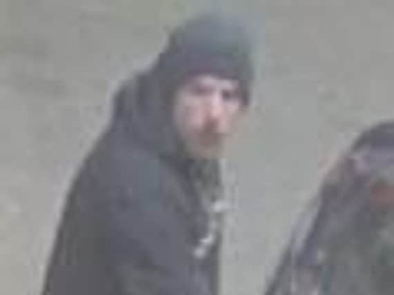 Police believe this man may have taken fuel from a Northampton petrol station while driving a stolen car.