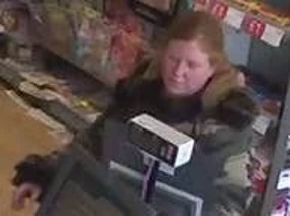 This woman was caught using a stolen bank card stolen in Northampton.