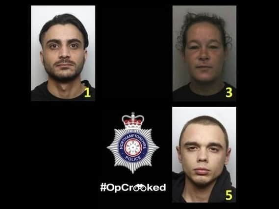 These three people are wanted in connection with crimes across Northamptonshire.