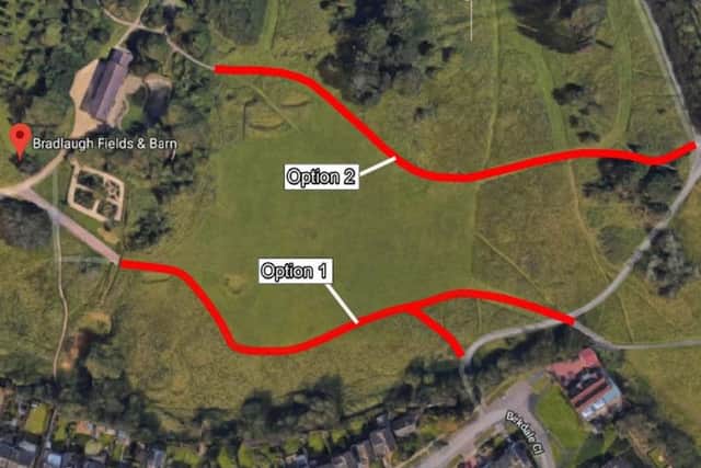 The path could run through the north or south side of the park. But residents will get to pick.