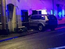 The crash in Victoria Road last night. Submitted picture.