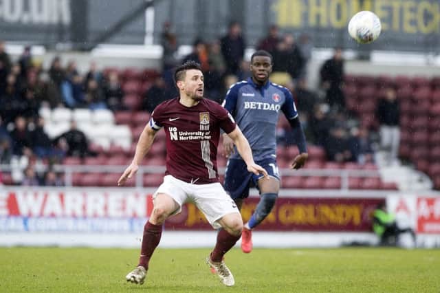 BACK FROM THE COLD: David Buchanan captained the Cobblers on his return to the team against Charlton,  his first start since January 6. Pictures: Kirsty Edmonds