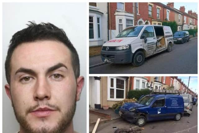 Callum Rose cause over 20,000 in damages during a drunken cruise through Northampton's streets.