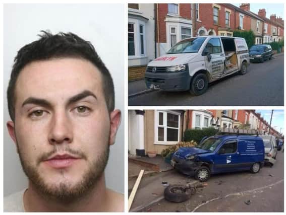 Callum Rose cause over 20,000 in damages during a drunken cruise through Northampton's streets.