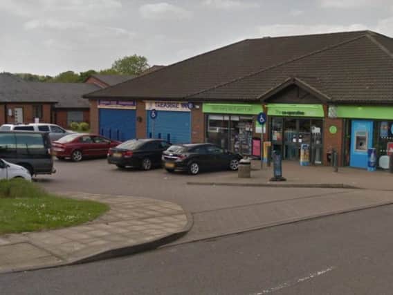 A man was in the car park at the Co-Op in Bellinge when he was attacked by a gang of up to 10 people.