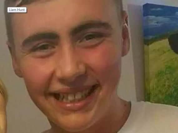 Liam Hunt, 17, was killed in February last year after he was stabbed in the neck.