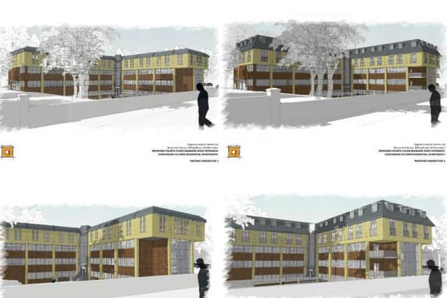 Beaumont House as it looks today (left) and how it could look after redevelopment
