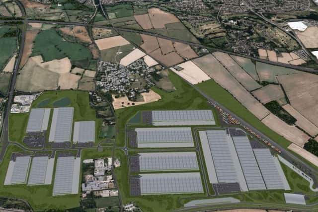 Rail Central would occupy land between Milton Malsor and Blisworth