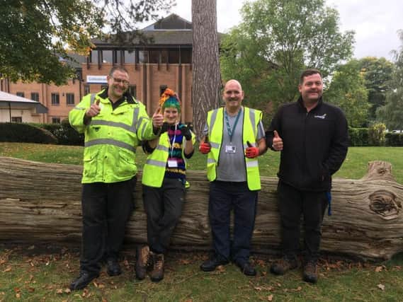 Pictured L-R: Darren and Angie from the grounds team with Gary and John Howes.