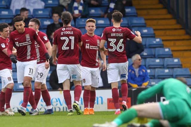 Swift impact: Sam Hoskins scored with his first touch