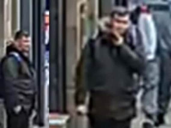 Police have released these CCTV images of a man they want to speak to