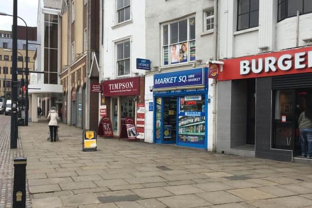 Market Square Mini Market in Northampton has had its alcohol licence suspended.