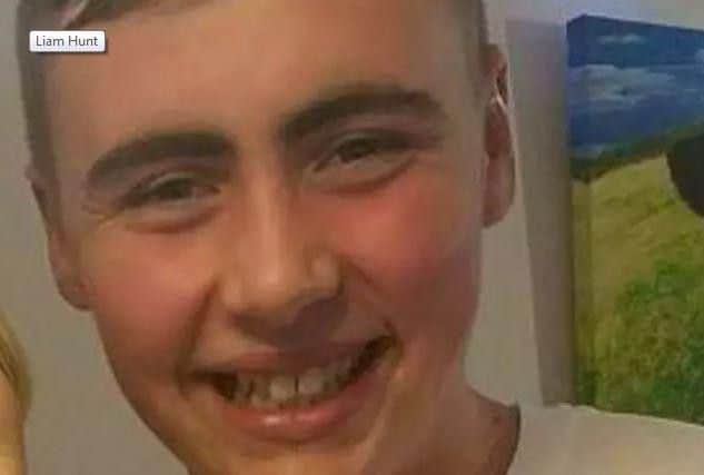 Liam Hunt, 17, was stabbed to death in February last year.