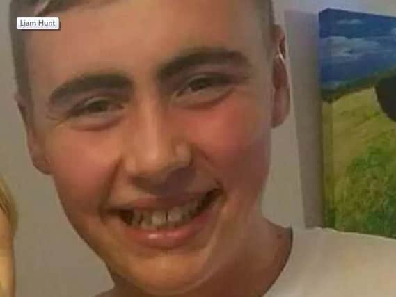 Liam Hunt, 17, was stabbed to death in February last year.