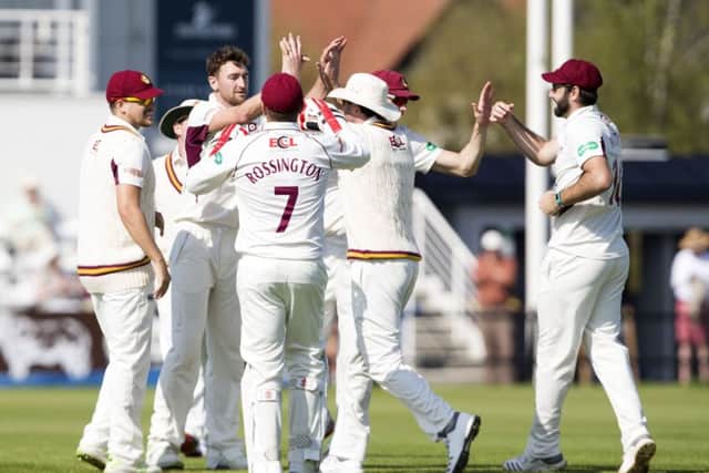 Northants celebrated three early wickets