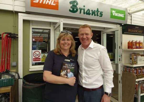 Rebecca Briant with Countryfile presenter and Cotswolds farmer Adam Henson. Picture copyright Heather Jan Brunt