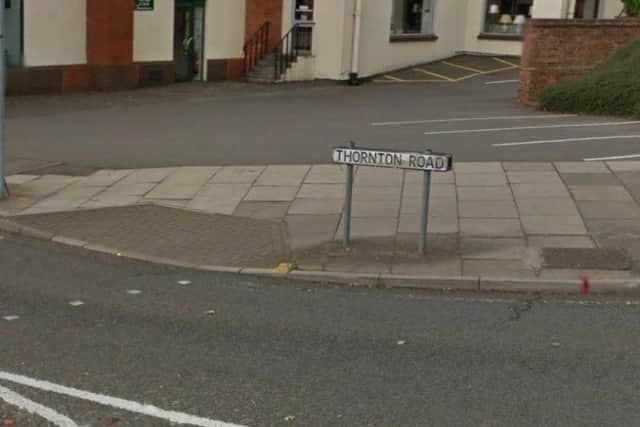 The incident happened in Thornton Road. Witnesses or anyone with information should call police on 101 or Crimestoppers anonymously on 0800 555 111.