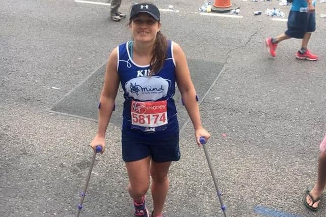 Kim crossed the line with a time of eight hours and 44 minutes.