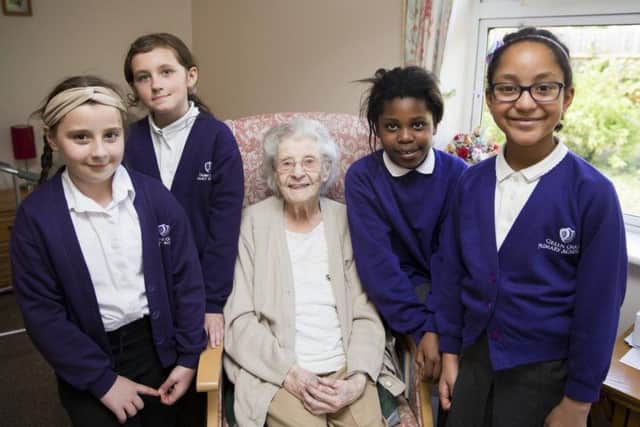 Emilia Ciosek, Zofia Fiega, Irene Brown (93), Rhoda Ajayi and Denise Diabate.