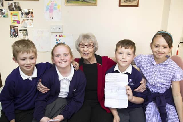 Shae Fitzpatrick, Louise Legg, Gladys Mills (95), Jaiden Mahoney-Punkard and Courtney O'Sullivan.
