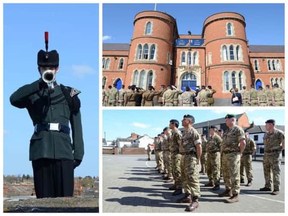 A flag-raising ceremony was held to mark the union of the 103 and 104 Battalion REME.