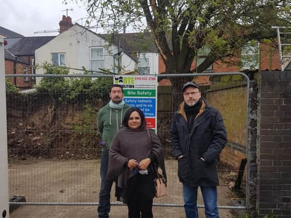 Pictured centre: Councillor Rufia Ashraf (Lab, St James) is also helping to save the tree, and is arranging discussions with NPH, residents say.