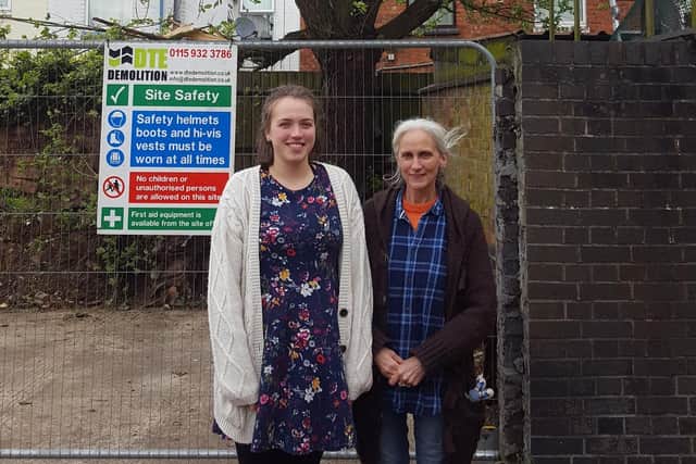 Thea (pictured with her mum Helen) is campaigning to save the tree, which she describes as 'beautiful' and 'full of life', to stay put.