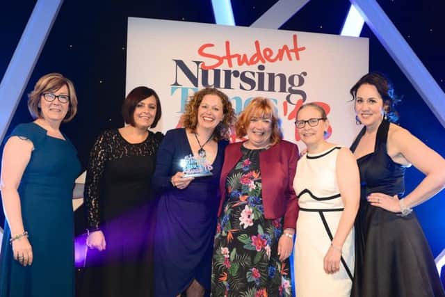 The university's winning student nursing team.