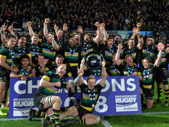Tom Stephenson and his Wanderers team-mates claimed the Prem Rugby A League title on Monday night (picture: Dave Ikin)