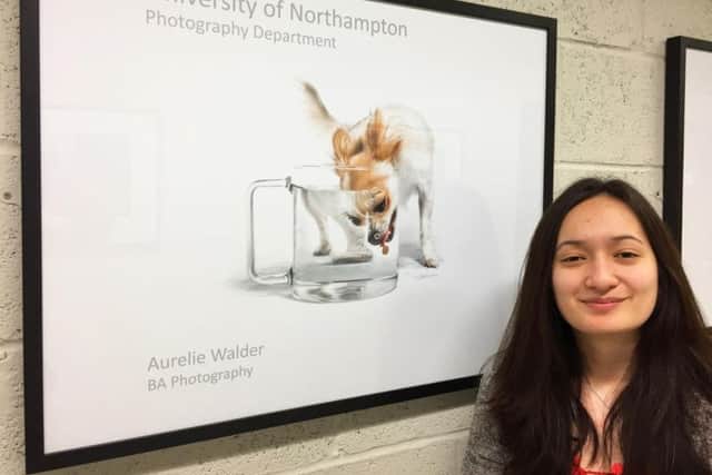 Aurelie Walder with her photo. She is now in the running for a top photography award.