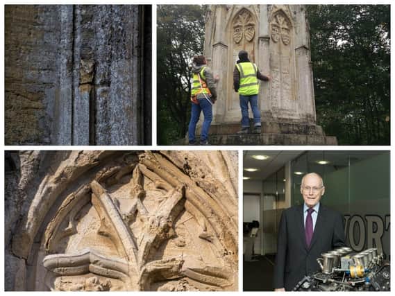 The Eleanor Cross monument in Delapre needs emergency strapping, according to a report dating back to November.