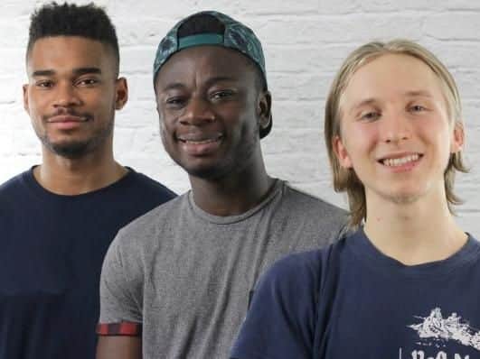 Tunde, Boateng and Lando. (Picture: Future Worlds, University of Southampton)