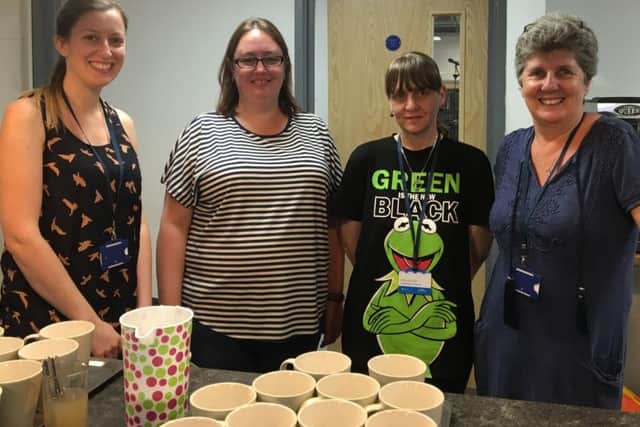 Staff and volunteers at Re:store Northampton. (Pictured L-R) Hannah Osbourne, Helen Croxon, Emma Cousland and Kay Jones.