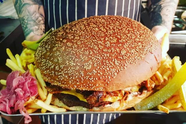 No one was able to finish the Big Nasty burger last weekend