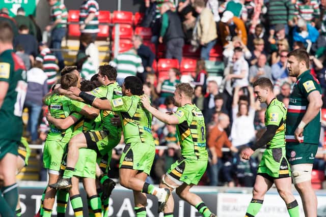 The highlight of Saints' season came at Welford Road last month (picture: Kirsty Edmonds)