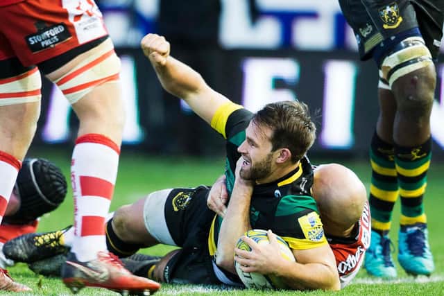 Nic Groom as Saints turned the tide by beating Gloucester in January