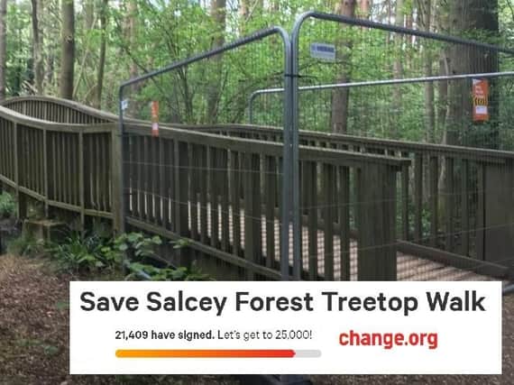 Sign the petition to save the Salcey Tree Top Way at: https://www.change.org/p/please-stop-the-closure-of-the-treetop-walk