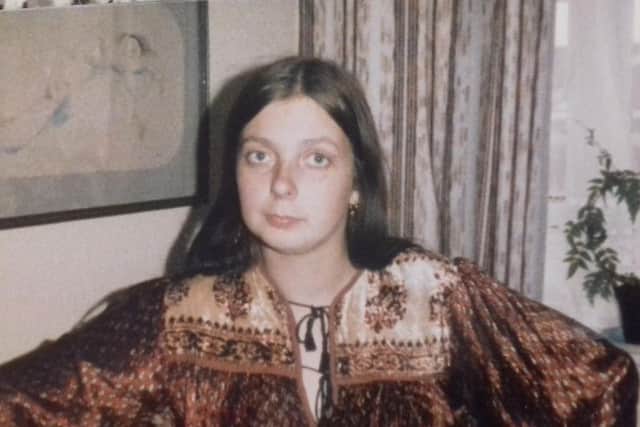 Sally-Anne pictured back in her modelling days.
