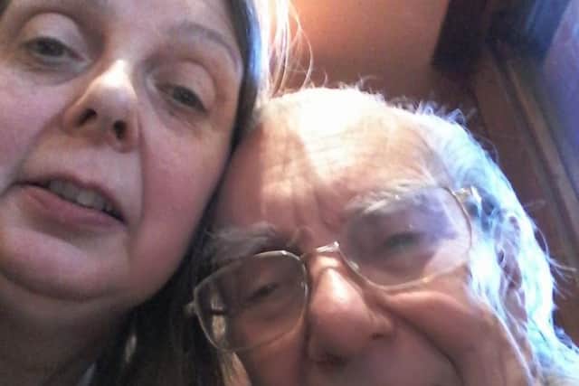 Sally-Anne pictured with her dad Edward before he passed away in 2016.