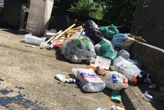 Anthony Gallagher claims to have called the council "thousands of times" about a set of flytipping by his house in Lings. Each time it is cleared, more rubbish is piled in the same place.