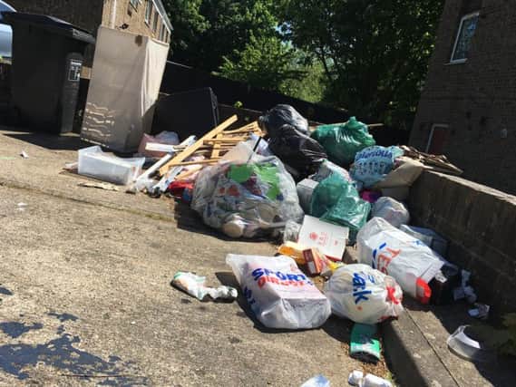 Anthony Gallagher claims to have called the council "thousands of times" about a set of flytipping by his house in Lings. Each time it is cleared, more rubbish is piled in the same place.