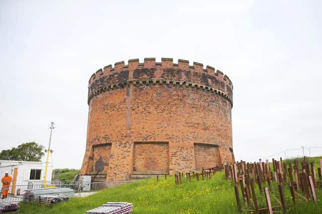 One of the 'great shaft' above Kilsby Tunnel is undergoing preservation work. (Pictures: Kirsty Edmonds)