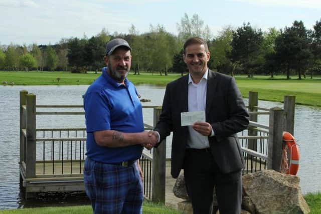 Pictued L-R: Andy Tomaso from CJD and club chairman Gary McAllister.