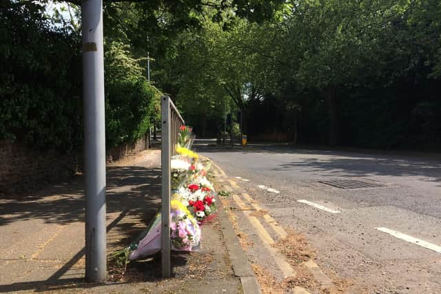 Flowers have been left at the scene of the incident