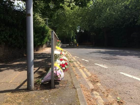 Flowers have been left at the scene of the incident
