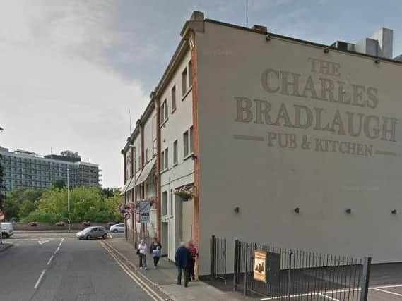 A woman was allegedly raped after she climbed into what she mistakenly thought was a taxi outside the Charles Bradlaugh pub.
