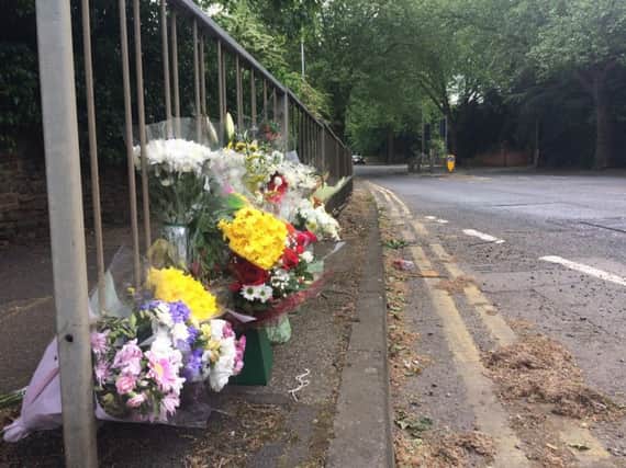 Flowers have been lain at the scene of the incident where Stephen Swann was killed in a hit-and-run incident.