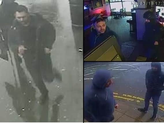Police would like to speak to these men in connection with the robbery.