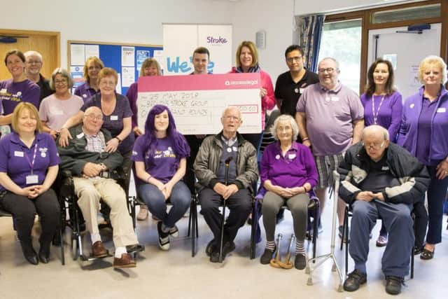 Representatives from Access Legal, who take it in turns to volunteer for Brewin's Stroke Group every month, handed over a 1,000 cheque to the charity on Friday (May 25).