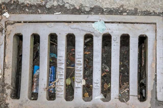 One of St Leonard's Drains before it was cleaned. Many residents have complained that they were blocked before the storm hit.